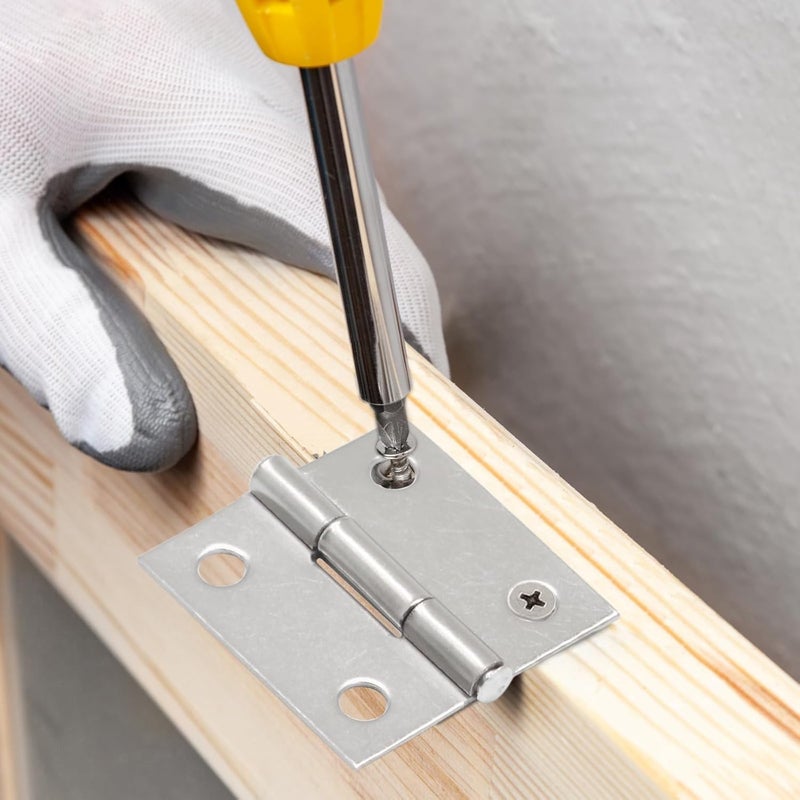 درافل مفصلات أبواب دورافيل قابلة للطي للخزائن والنوافذ والأبواب مع براغي (2 بوصة) - Image 4